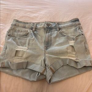 Aeropostale Stretchy Blue Jean Shorts Casual Comfort